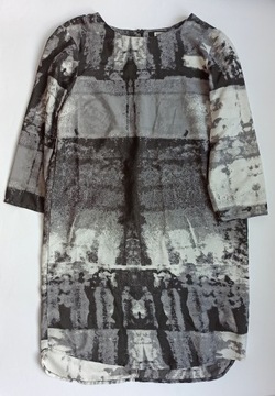 sukienka tunika BikBok r. S z abstrakcyjny print