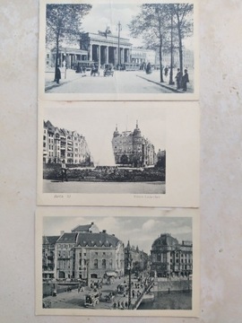 1910 Berlin, pocztówki komplet 3 szt
