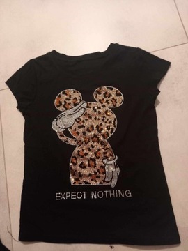 Koszulka / T-shirt damski myszka kolor czarny rozmiar uniwersalny 