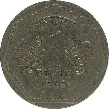 Indie 1 rupee 1985, KM#79.1
