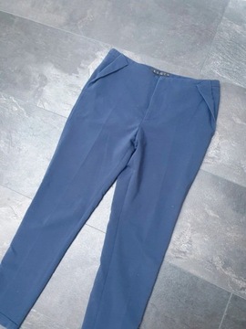 Granatowe garniturowe spodnie damskie basic elegan