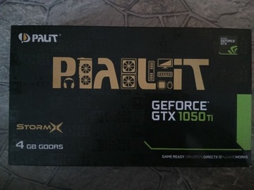 Pudełko Palit GeForce GTX 1050 Ti StormX 4GB