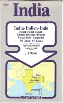 Indie - mapa 1:3 750 000