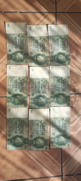 Banknoty przedwojenne niemieckie 9 szt 