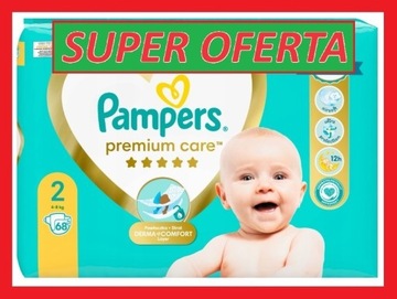 Pieluszki Pampers Premium Care rozmiar 2 4-8 kg 68