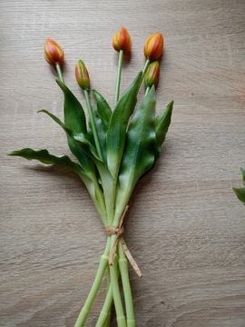 Tulipany silikonowe/gumowe pomarańczowe 5 szt.  