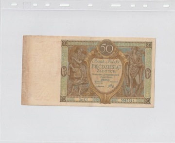 50 Złotych - 1 WRZEŚNIA 1929 - Seria EY