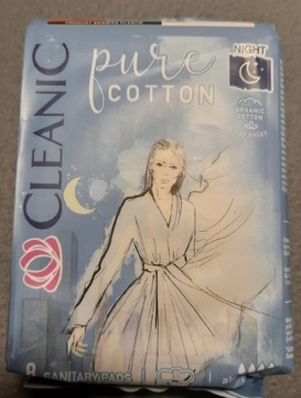 Podpaski cleanic pure cotton night noc 8 sztuk