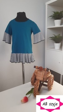 Bluzka t-shirt tunika dziewczyna rozm 122-140 cm