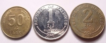 Malediwy zestaw 3 monet. Każda inna!