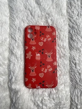 Czerwone Etui case iPhone 11 świąteczne