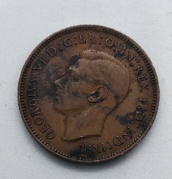 1 farthing 1944 Wielka Brytania Król Jerzy VI