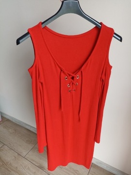 Czerwona sukienka dzianinowa r. uniwersalny 