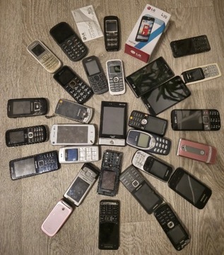 Pakiet zestaw 29 telefonów Sony Ericsson Nokia 1600 N97 W810 6500 c902 3310