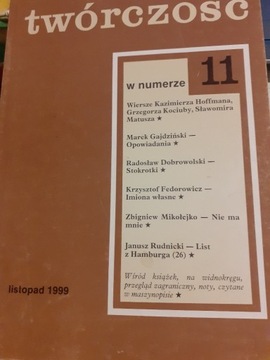 Twórczość.  listopad 1999