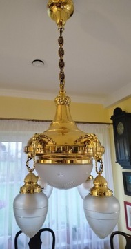 Lampa pałacowa 5 punktowa po renowacji 