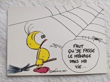 Pocztówka Le Piaf (wróbelek) nr 68, 1987 r.