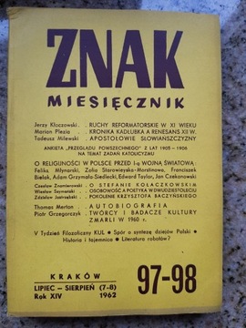 Znak miesięcznik nr 97-98 Kościół w średniowieczu