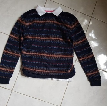 sweter wełniany elegancki vintage retro wzory 