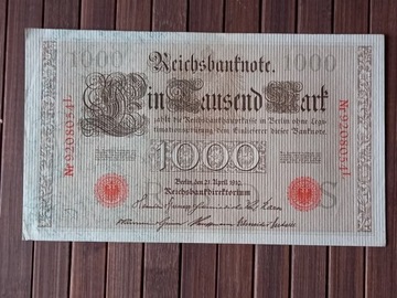 Kolekcjonerski banknot 1000 marek 1910 r