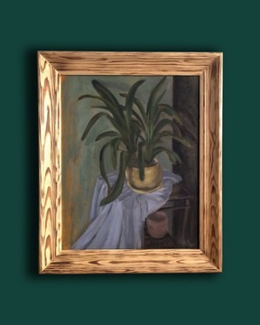 Obraz olejny „Kliwia w przedpokoju” 40x50 cm 