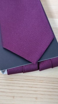 Jedwabny krawat - NOWY, elegancki, jednokolorowy