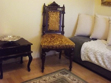 Krzesło z salonu-wyściełane wiek XIX -dwie sztuki-