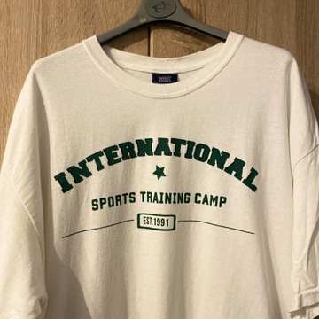 Biała Koszulka T-shirt Sport USA Camp