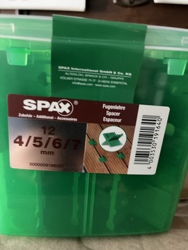Krzyżyki dystansowe Spax 12 sztuk w pudełku plastikowym 