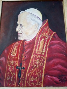 Obraz ręcznie malowany (z 1979 roku) -Papież JP II