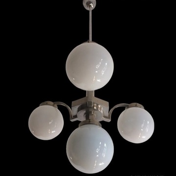 Żyrandol / Lampa - Art Deco Bauhaus chrom