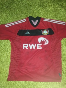 Koszulka Bayer Leverkusen sezon 02/03 z autograf.