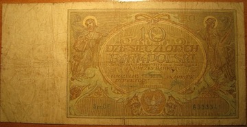10 zł 1926r seria ĆF bardzo rzadki banknot