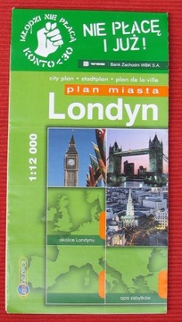 Londyn Plan Miasta 1 : 12 000