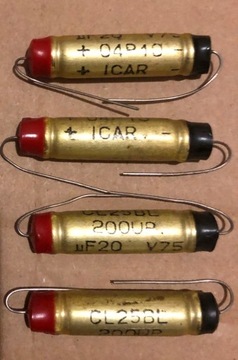 20uF 75V Kondensator tantalowy ICAR zabytek techn