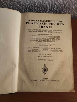 H. Handbuch der Pharmazeutischen Praxis - T. I