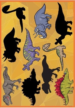 Plakat dinozaury 60x45 