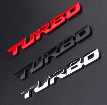 Naklejki na samochód TURBO 3D ze stopu cynku