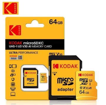 Karta micro SD 64GB Kodak + Adapter