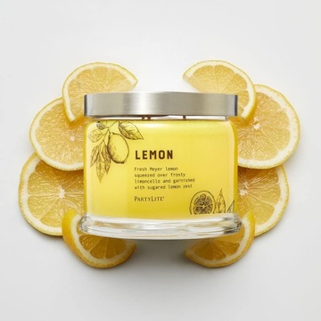 Świeca Lemon Cytryna, Limonka 3 knoty naturalna