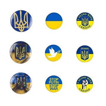 przypinka broszka odznaka Ukraina godło herb flaga