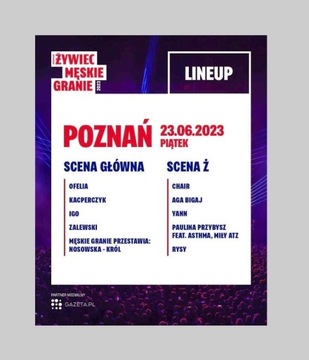 Męskie Granie Poznań 23.06.2023 - 2 szt
