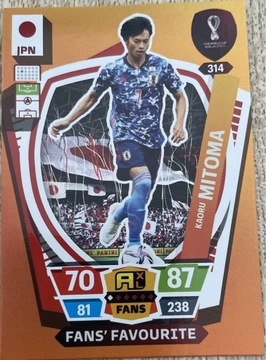 Karta Kaoru Mitoma 314 Panini 2022 Qatar Adrenalyn