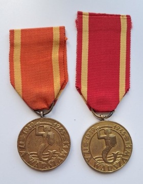 Medal Za Warszawę 1939-1945 dwie sztuki