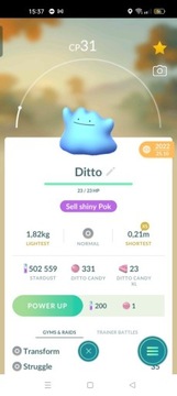 Sprzedam shiny Ditto Pokemon Go