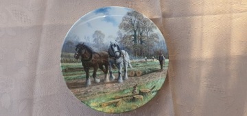 Talerz kolekcjonerski -Konie- Kłody do młyna