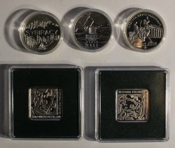 5 monet 10 zł Polska kolekcjonerskie srebro