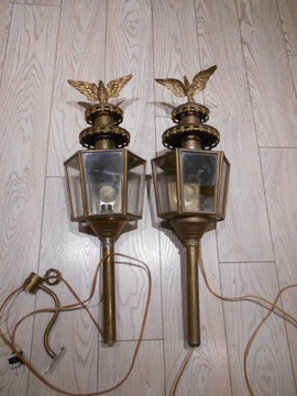 Lampa lampy powozowe x 2 mosiądz cena za dwie 