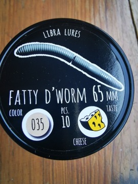 LIBRA LURES - Fatty D'Worm 65mm kolor 035mm - ser