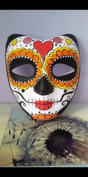 Maska na Halloween karnawałowa sugar skull